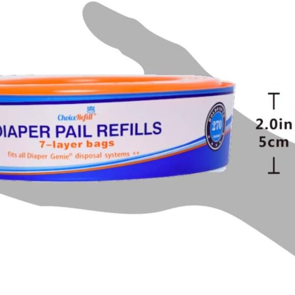 ChoiceRefill Compatible with Most Diaper Genie Pail, 4-Pack, 1300count - NEW! - Picture 3 of 4